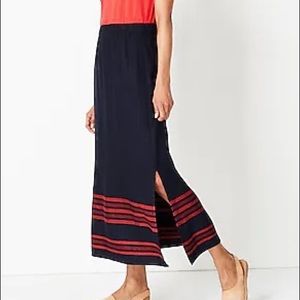 Jjill New Horizon Linen & Rayon Maxi Skirt. NWT